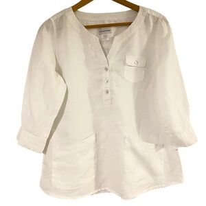 Soft Surroundings 100% Linen Blouse, Size S